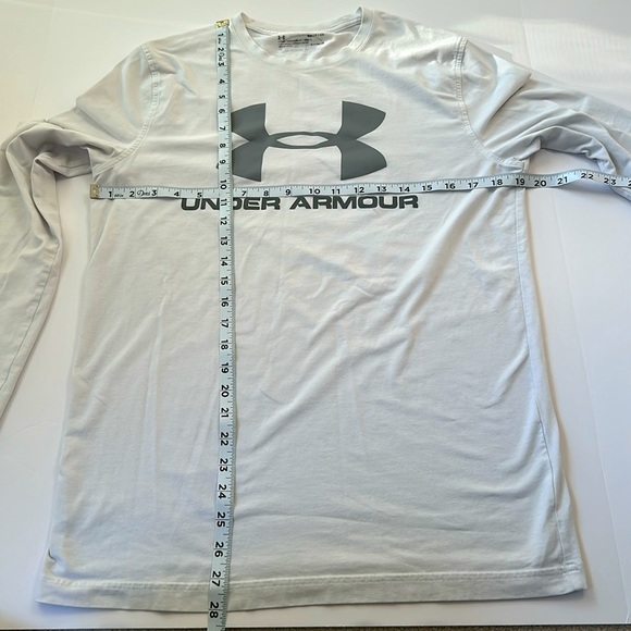 Under Armour Men’s Loose Heatgear White Long Sleeves Shirt - Picture 4 of 6